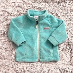 Columbia Teal Blue Zipper Jacket : 3-6 Months